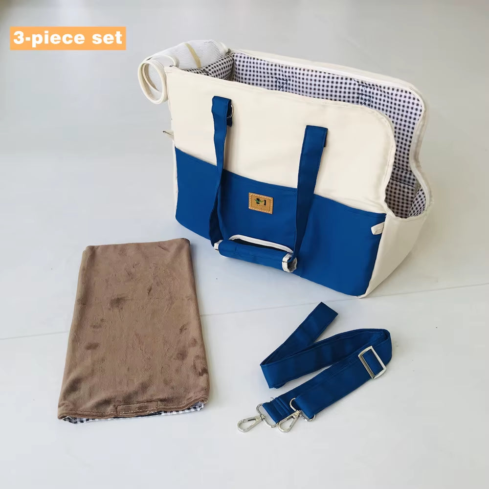 Pet Carrier Portable Cat and Dog Outgoing Bag Breathable Pet Carrying Pouch Travel Duffle for Cats Small Dogs Car Seat Carrier