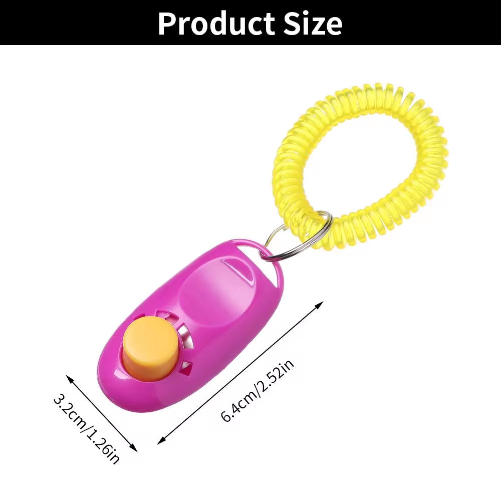 Dog Training Clicker Dog Clicker Adjustable Sound Key Chain and Wrist Strap Dog Accessories Pet Dog Supplies