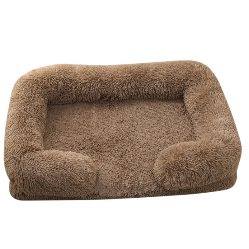 Large Dog Bed Dog Plush Pet Bed Winter Thickened Pad Dog Sleeping Bed Sofa Removable Pad Dog Small Large Dog Square Kennel