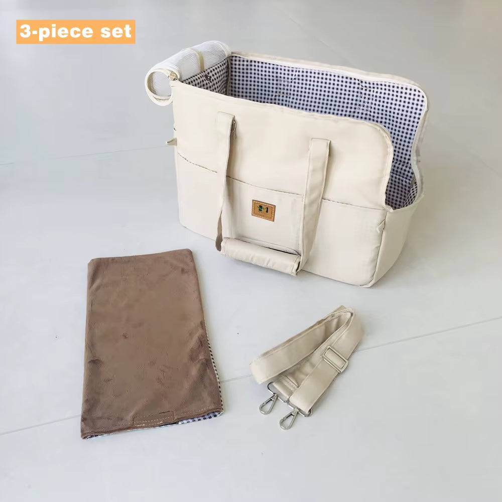 Pet Carrier Portable Cat and Dog Outgoing Bag Breathable Pet Carrying Pouch Travel Duffle for Cats Small Dogs Car Seat Carrier