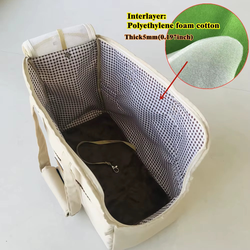 Pet Carrier Portable Cat and Dog Outgoing Bag Breathable Pet Carrying Pouch Travel Duffle for Cats Small Dogs Car Seat Carrier