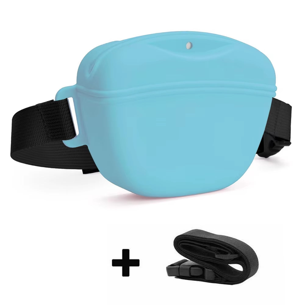 Food Grade Silicone Dog Training Waist Bag Portable Belt Dog Food Bag Outdoor Dog Training Feeding Bag Pet Portable Belt