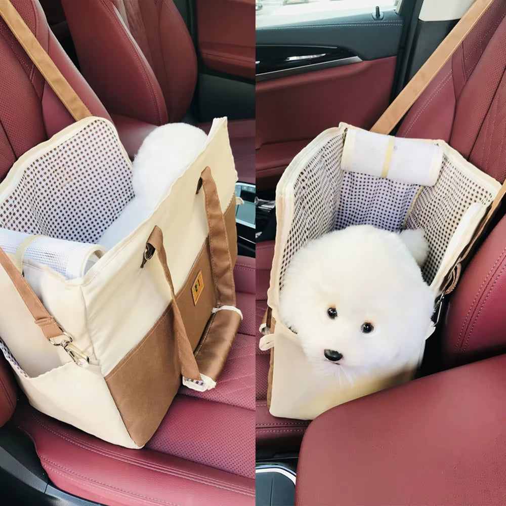 Pet Carrier Portable Cat and Dog Outgoing Bag Breathable Pet Carrying Pouch Travel Duffle for Cats Small Dogs Car Seat Carrier