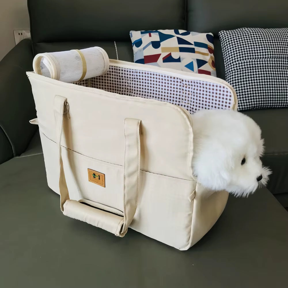 Pet Carrier Portable Cat and Dog Outgoing Bag Breathable Pet Carrying Pouch Travel Duffle for Cats Small Dogs Car Seat Carrier