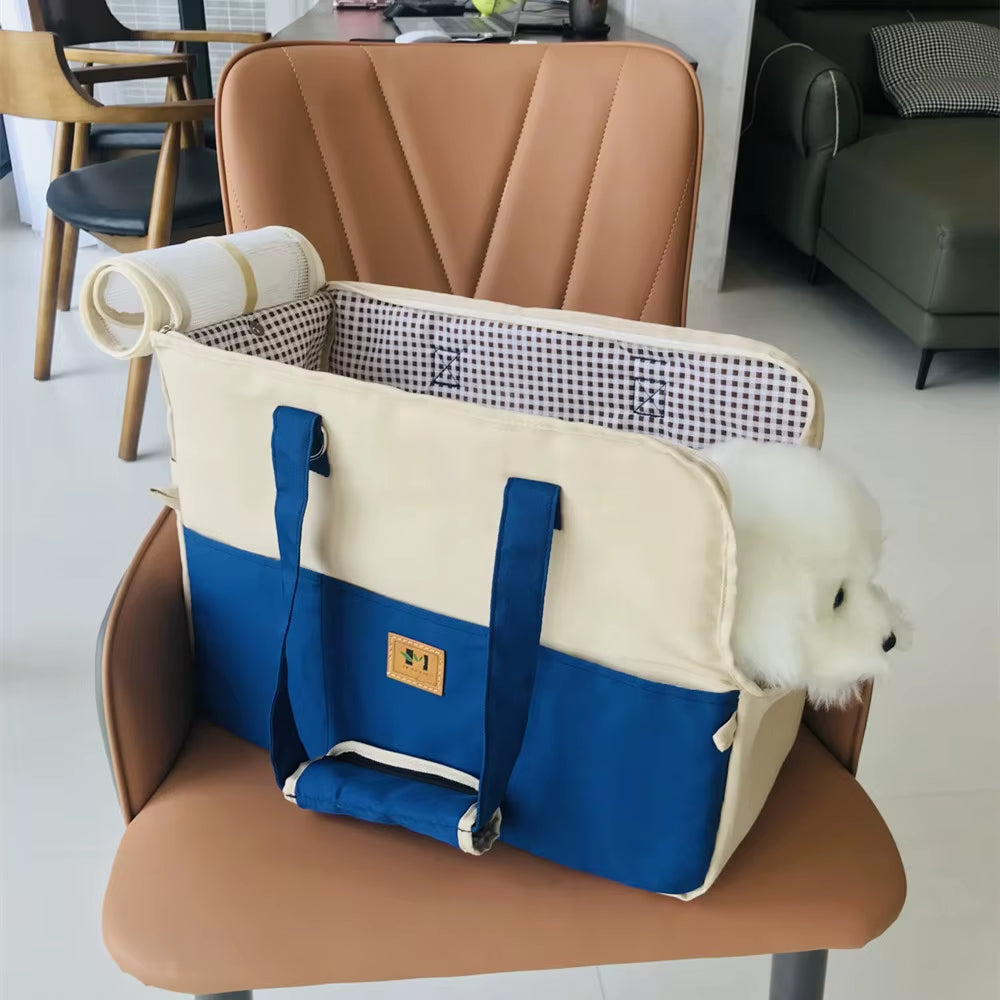 Pet Carrier Portable Cat and Dog Outgoing Bag Breathable Pet Carrying Pouch Travel Duffle for Cats Small Dogs Car Seat Carrier
