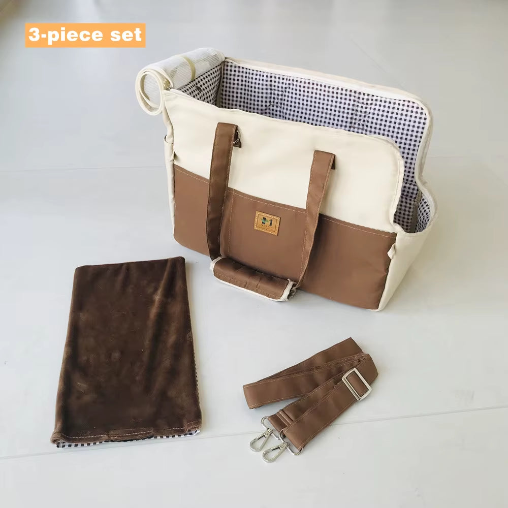 Pet Carrier Portable Cat and Dog Outgoing Bag Breathable Pet Carrying Pouch Travel Duffle for Cats Small Dogs Car Seat Carrier