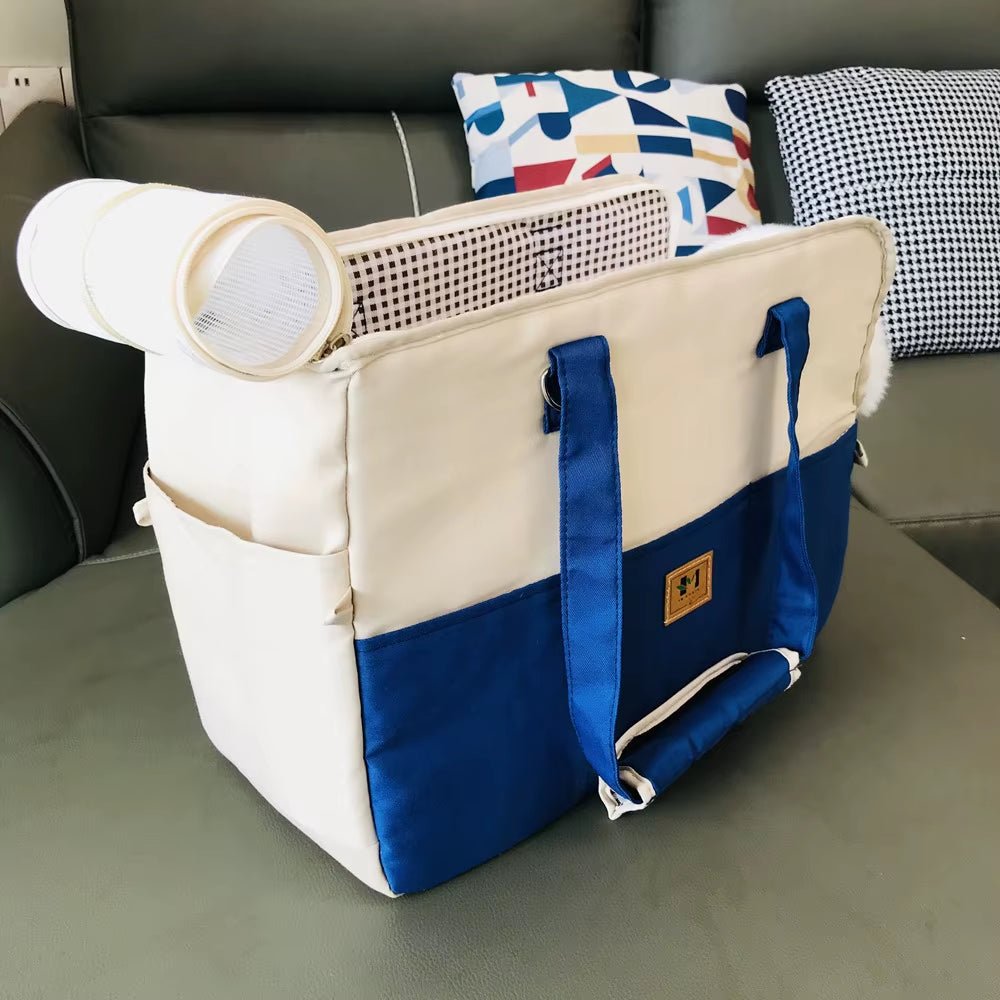 Pet Carrier Portable Cat and Dog Outgoing Bag Breathable Pet Carrying Pouch Travel Duffle for Cats Small Dogs Car Seat Carrier