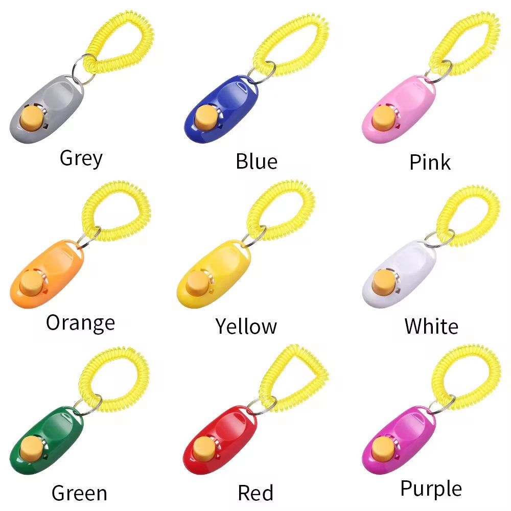 Dog Training Clicker Dog Clicker Adjustable Sound Key Chain and Wrist Strap Dog Accessories Pet Dog Supplies