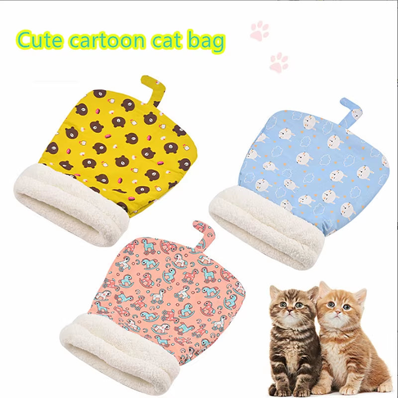 Comfortable Cat Sleeping Bag Soft Cat Bed Warm Closed Cat Bed Funny Tunnel Pet Nest Lovely Nest for Cats 2.5-7Kg Pet Supplies