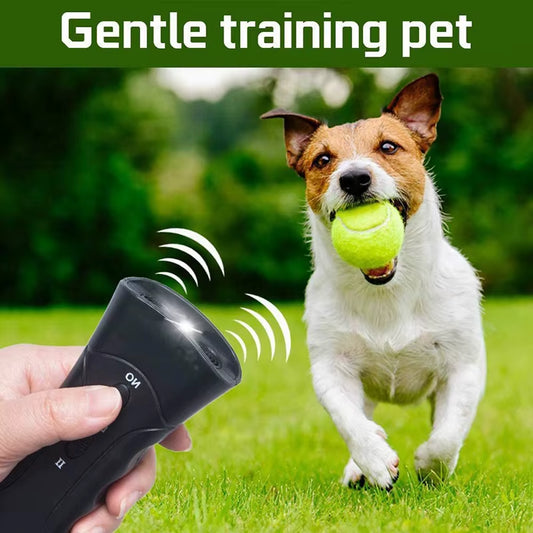 Pet Dog Repeller anti Barking Stop Electric Shocker LED Ultrasonic Dogs Adapter Training Behavior Aids without Battery With
