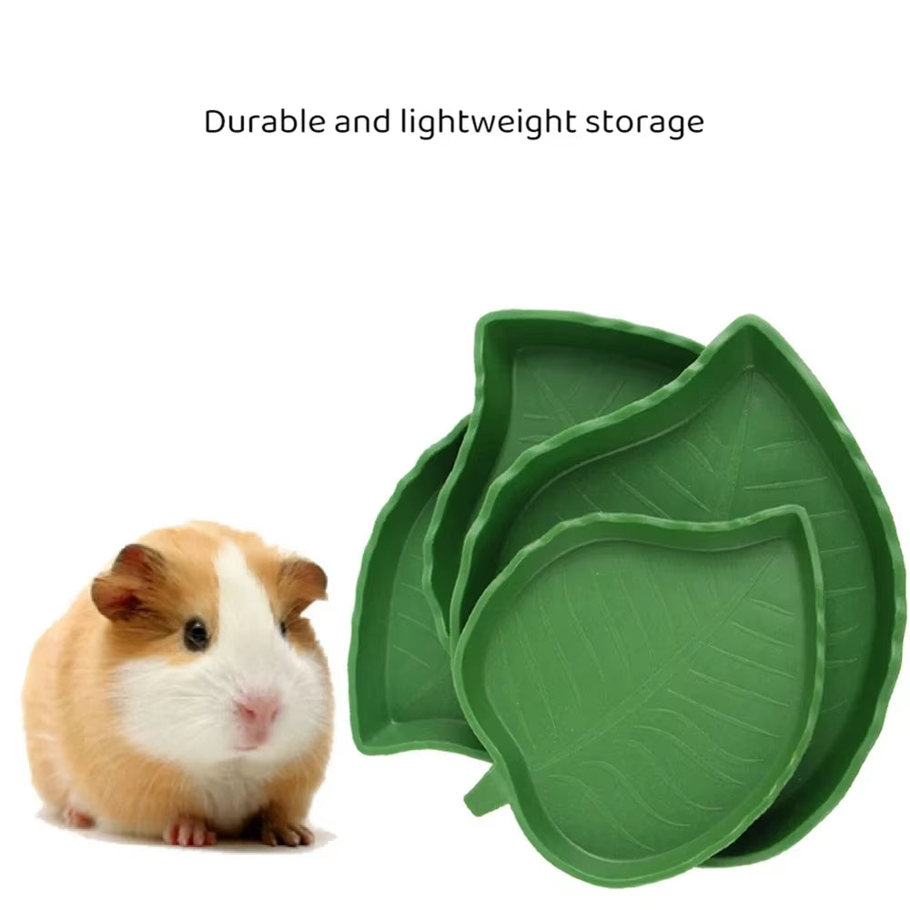 Leaf Shape Reptile Feeder Food Water Bowl for Turtle Lizards Hamsters Snakes Tortoise Gecko Small Pets Feeder Pet Supplies