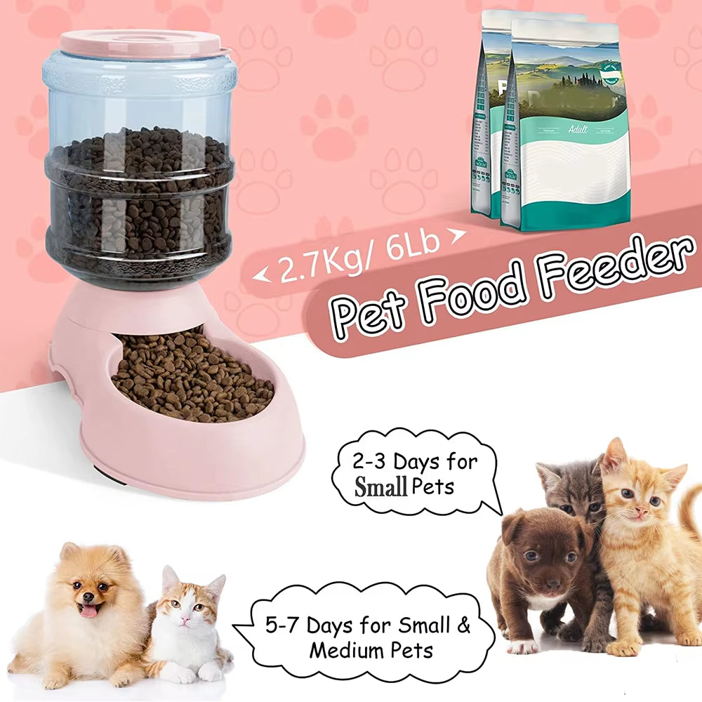 Automatic Water Dispenser Large Capacity Pet Feeder Small Dog Food Bowl Cat Feeder Drinking Bowl Pet Feeding Drinker Water Bowl