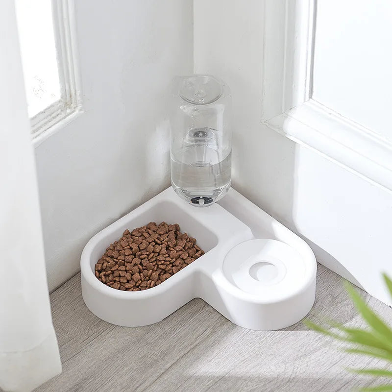 Corner Dog Bowl Pet Automatic Feeder Small Dog Cat Drinking Bowl for Dog Water Drinking Cat Feeding Large Capacity Dispenser Pet