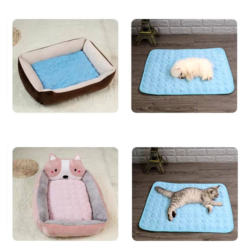 Dog Cooling Mat Summer Pad Pet Mat Bed for Dogs Cat Blanket Sofa Breathable Summer Washable Pet Supplies Accessories