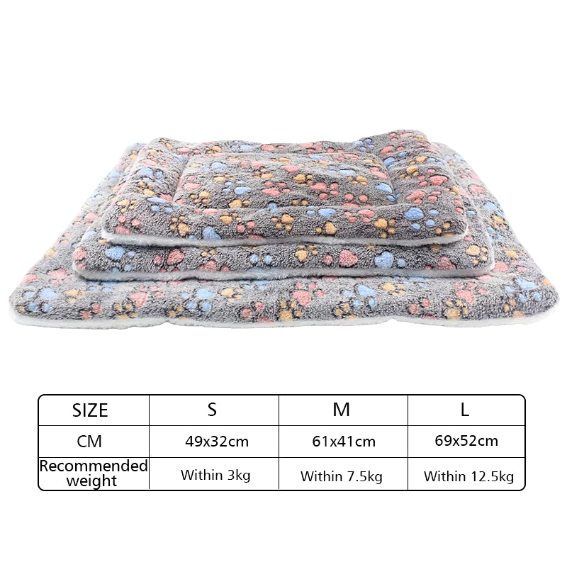 Flannel Thickened Dog Bed Mat Soft Pet Sleeping Mat for Dogs Cats Winter Warm Pet Blanket