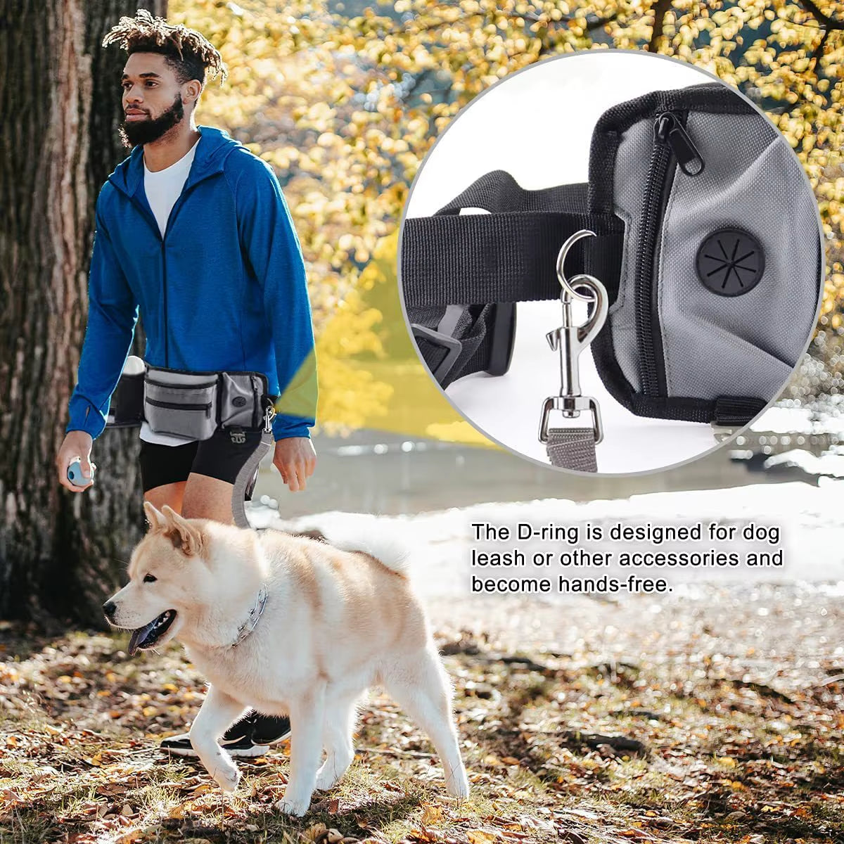 Dog Treat Pouch for Training Outdoor Dog Treat Pouch Training Feeding Bag Large Capacity Pet Trainer Reward Waist Bag Dog Supply