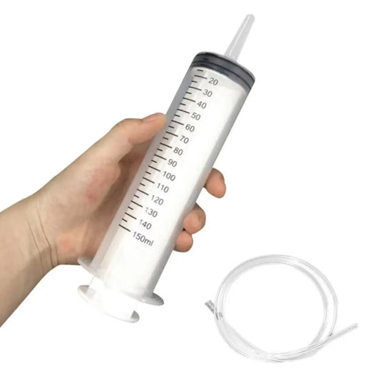 150/200/250/300/500Ml Large Capacity Syringes with 1M Hose Pet Feeding Measuring Pump Hydroponics Nutrient Big Syringe