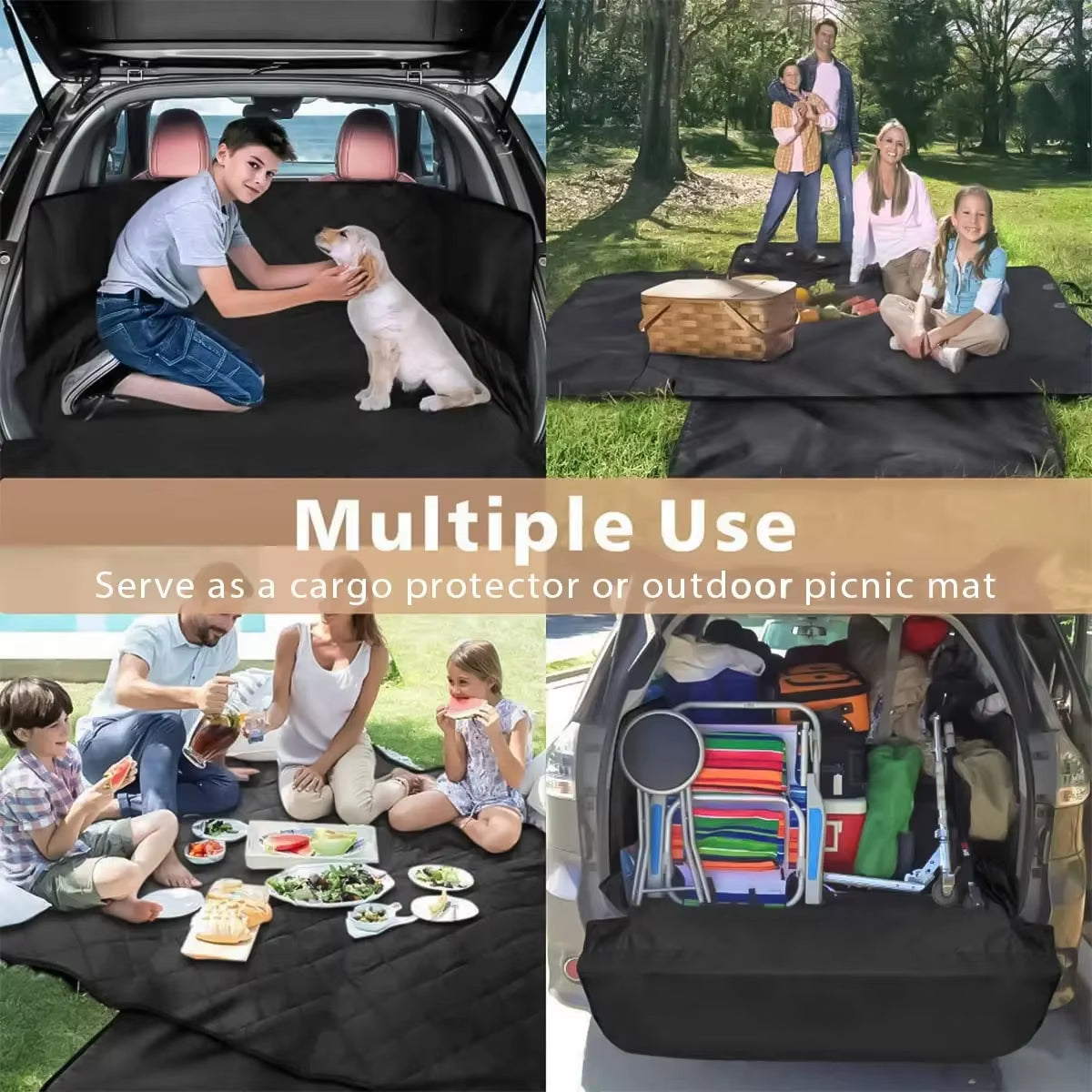 Dog Car Seat Cover Tarpaulin Waterproof Anti-Dirty Auto Trunk Seat Mat Pet Carriers Protector Hammock Cushion Fits Most Cars
