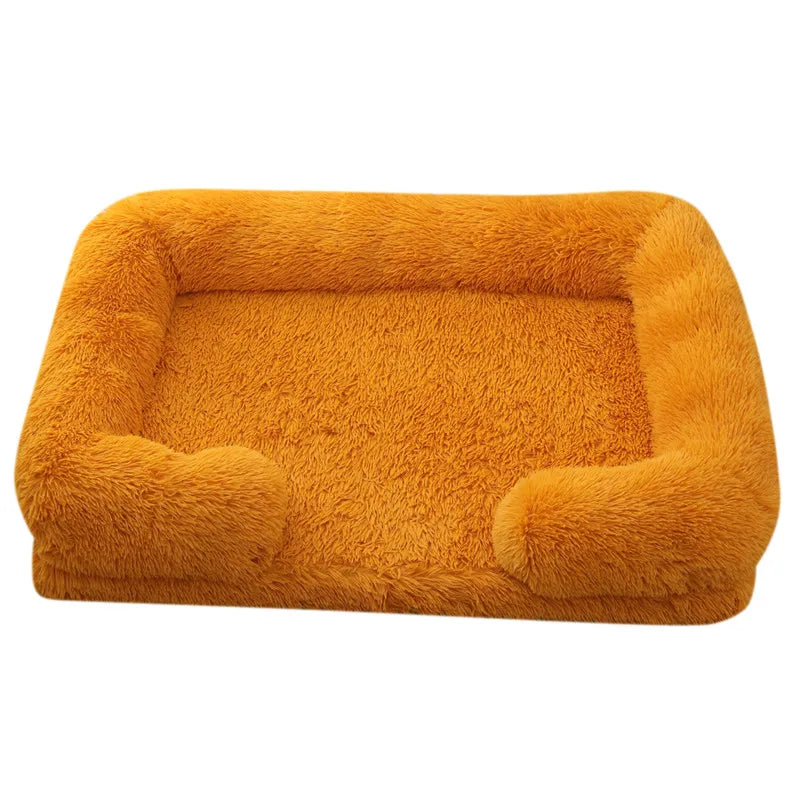 Large Dog Bed Dog Plush Pet Bed Winter Thickened Pad Dog Sleeping Bed Sofa Removable Pad Dog Small Large Dog Square Kennel