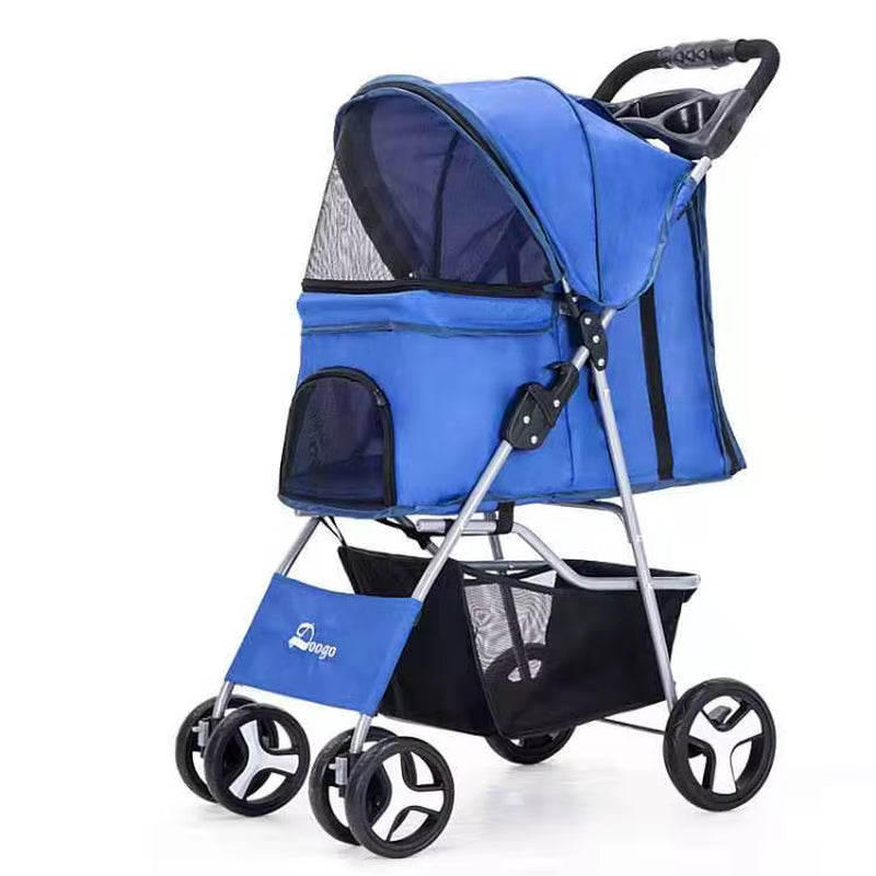 2023 Pet Dog Stroller Cats Baby Stroller Detachable One-Shoulder Handbag Portable Breathable Dog Cat Trolley Pet Carrier Bag