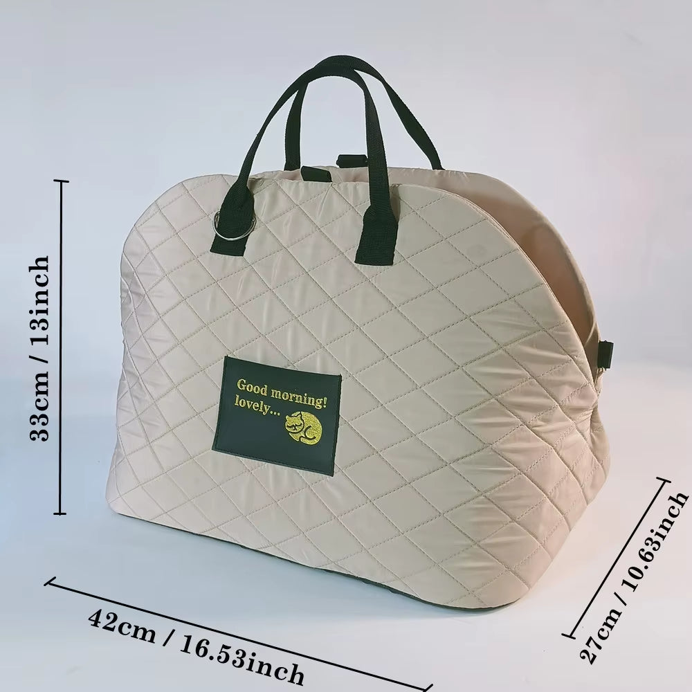 Dog Cats Car Seat Protector Bag Portable Soft Fabric Dog Cat Carrier Bags, for Dogs Cats Travel Warm Shoulder Bag Dog Supplies