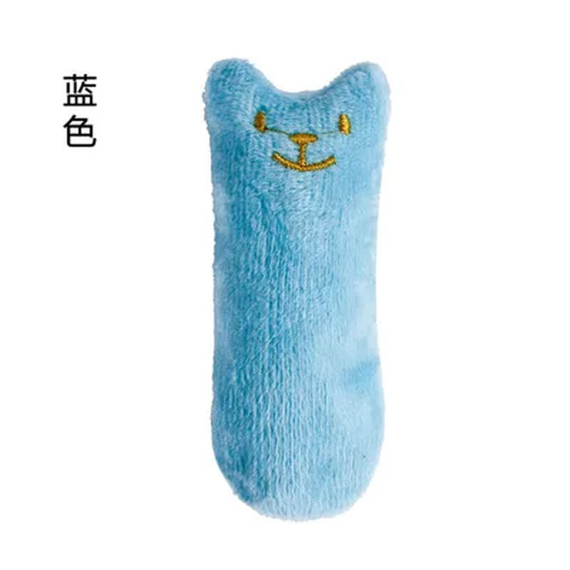 Teeth Grinding Catnip Toys Funny Interactive Plush Cat Toy Pet Kitten Chewing Vocal Toy Claws Thumb Bite Cat Mint for Cats