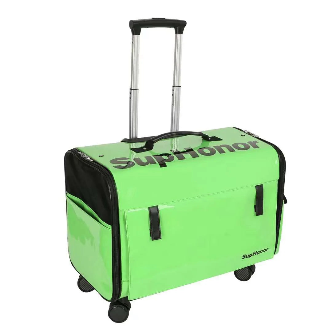 Large Pet Dog Trolley Load 15KG 4 Universal Wheels Pet Stroller Cat Dog Carrier Bag Wheeling Suitcase for Big Pet Travel Case