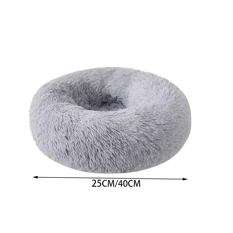 Cat Nest round Soft Shaggy Mat for Kittens Chihuahua Indoor Dog Cat Bed Pet Supplies Removable Machine Washable Pillow Bed