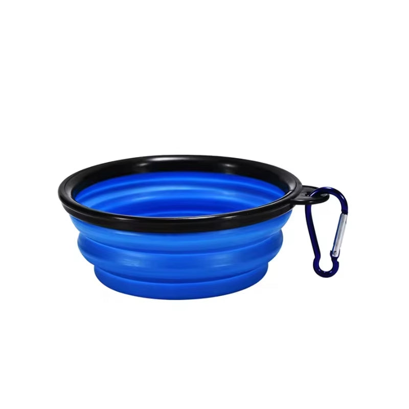 Folding Pet Bowl Dog Bowl with Carabiner Outdoor Camping Travel Portable Folding Supplies Dishes Cat Food Water Bowl