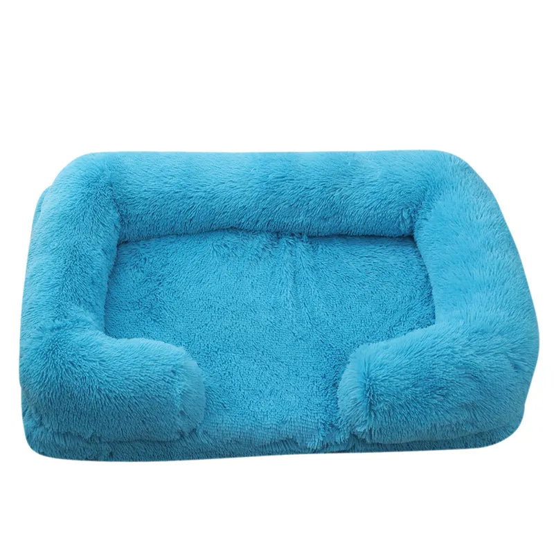 Large Dog Bed Dog Plush Pet Bed Winter Thickened Pad Dog Sleeping Bed Sofa Removable Pad Dog Small Large Dog Square Kennel