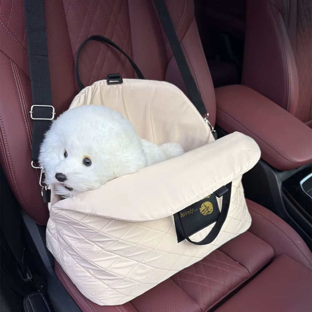 Dog Cats Car Seat Protector Bag Portable Soft Fabric Dog Cat Carrier Bags, for Dogs Cats Travel Warm Shoulder Bag Dog Supplies