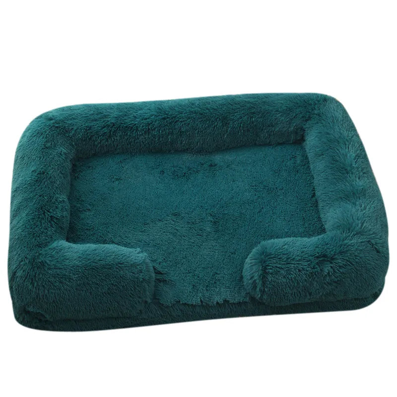 Large Dog Bed Dog Plush Pet Bed Winter Thickened Pad Dog Sleeping Bed Sofa Removable Pad Dog Small Large Dog Square Kennel