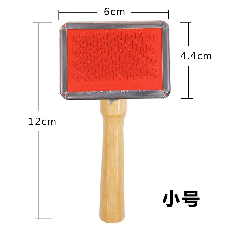 Wool Carding Comb Shedding Tool Pet Cleaning Spinning Needle Grooming Cats Supplies Dogs Hair Wooden Handle Slicker Brush Profes