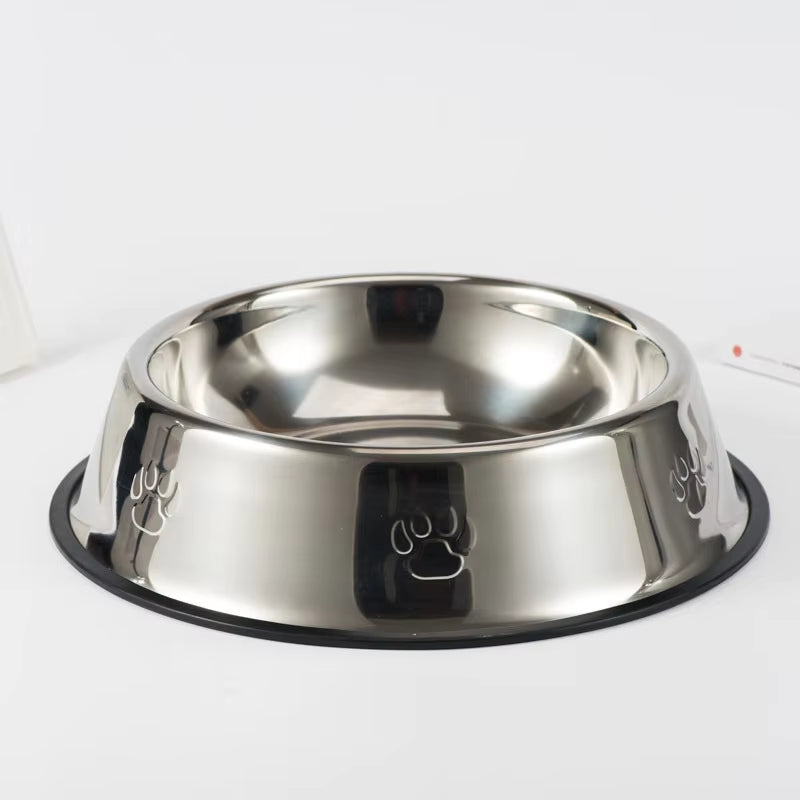 6 Size Pet Dog Cat Bowls Stainless Steel Feeding Feeder Water Bowl for Pet Dog Cats Puppy Outdoor Food Dish XS/S/M/L/XL/XXL