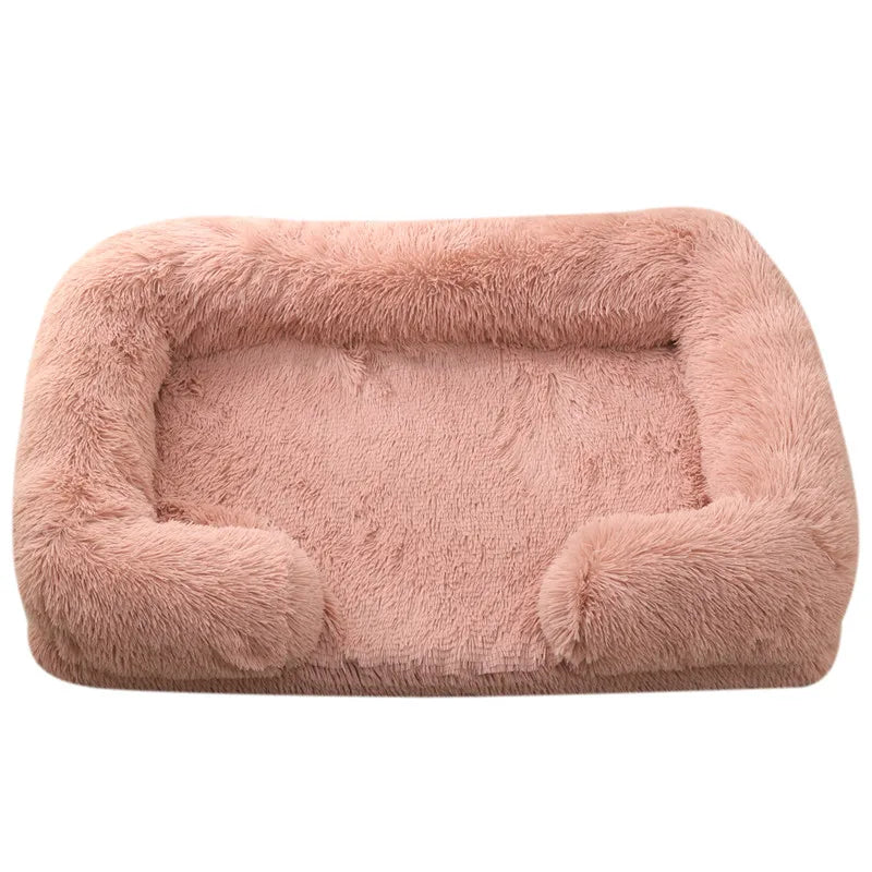 Large Dog Bed Dog Plush Pet Bed Winter Thickened Pad Dog Sleeping Bed Sofa Removable Pad Dog Small Large Dog Square Kennel