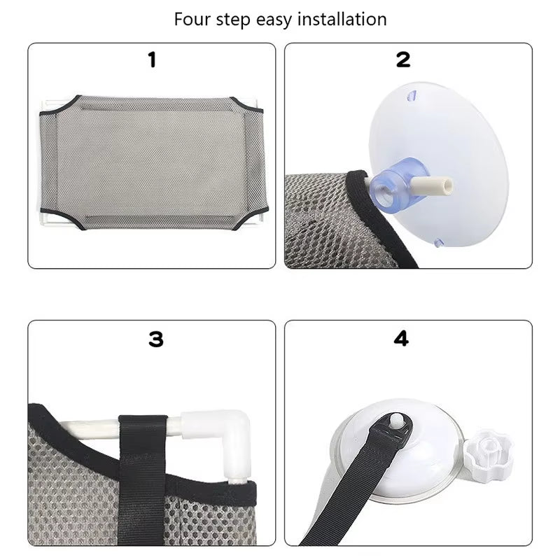 Cat Hammock Window Bed Kitten Sunny Seat Hanging Mount Beds Cat Sofa Playing Double-Decker Tunnels Suction Cup Wall Pet Hanging