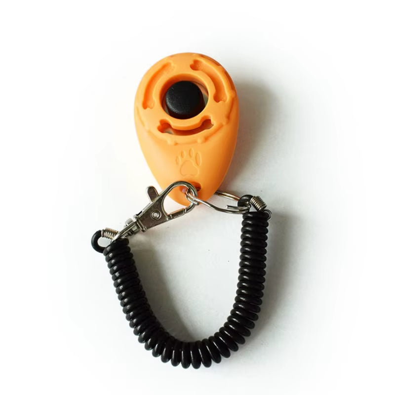 Dog Training Clicker Pet Cat Plastic New Dogs Click Trainer Aid Tools Adjustable Wrist Strap Sound Key Chain Dog Supplies