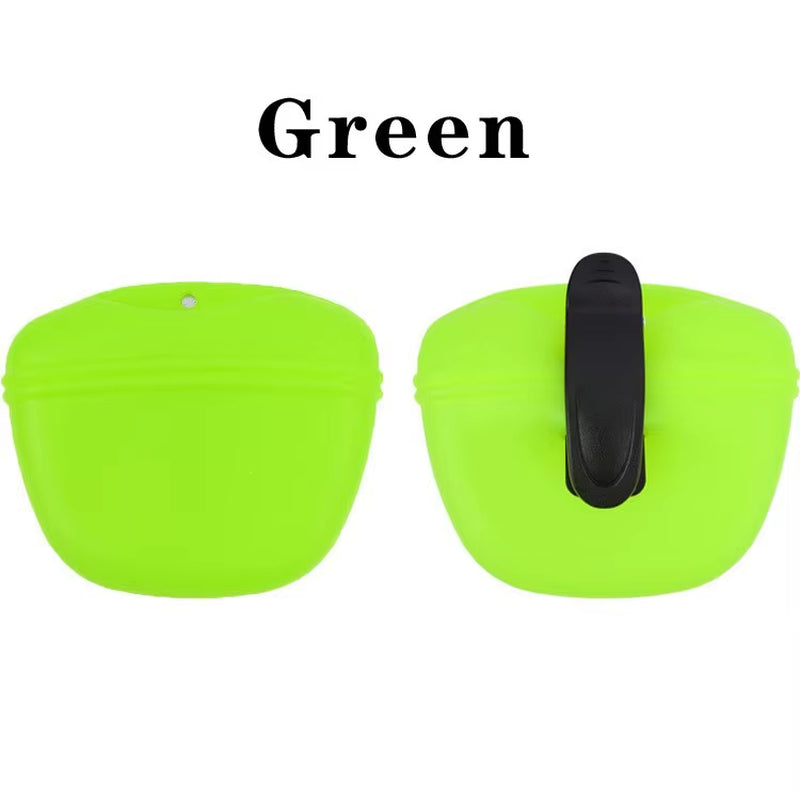 Silicone Dog Treat Bag Pet Portable Dog Training Waist Bag Outdoor Feeder Puppy Snack Pouch Food Reward Storage Bag Pet Supplies