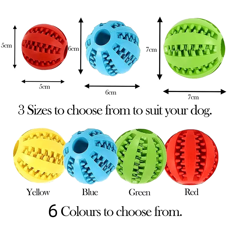New Pet Dog Toy Interactive Rubber Balls for Small Large Dogs Puppy Cat Chewing Toys Pet Tooth Cleaning Indestructible Dog Ball