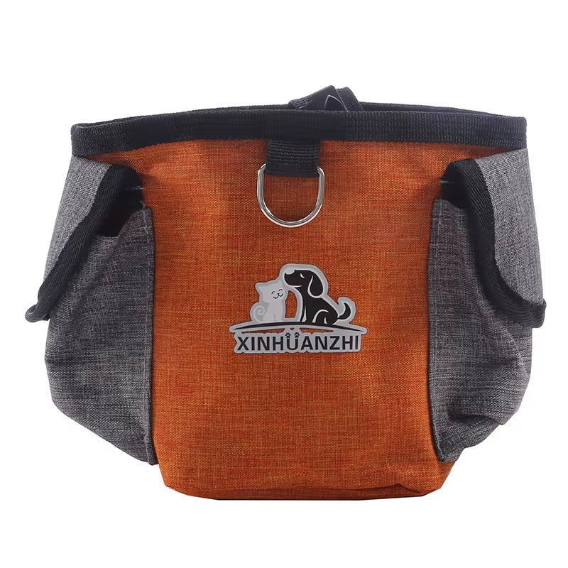 Portable Feeding Outdoor Pet Dog Treat Pouch Portable Dog Training Bags Pet Snack Food Container Puppy Snack Reward Waist Bag