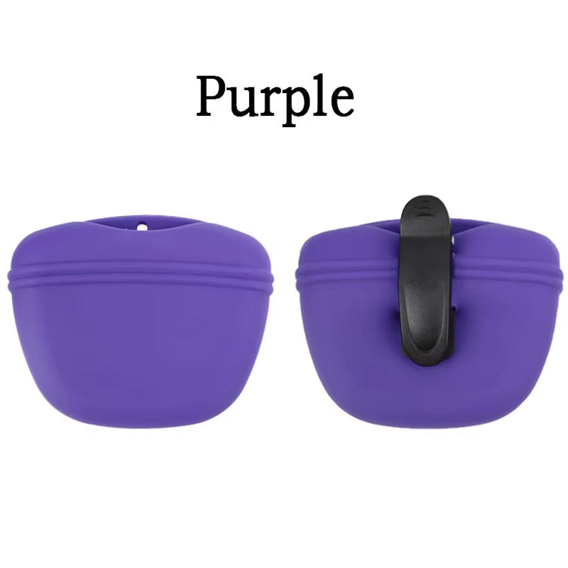 Silicone Dog Treat Bag Pet Portable Dog Training Waist Bag Outdoor Feeder Puppy Snack Pouch Food Reward Storage Bag Pet Supplies