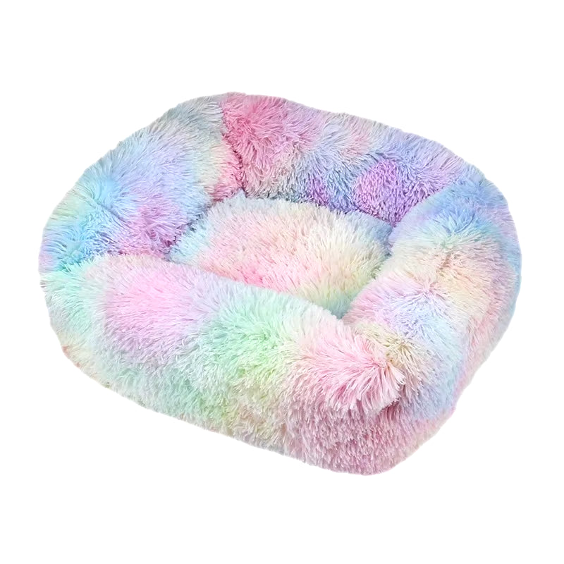 Rectangle Plush Dog Bed Winter Warm Mat Small Medium Big Pet Cat Dog Bed Kennel Puppy Sofacama Cat Cushion Pets Sofa Accessories