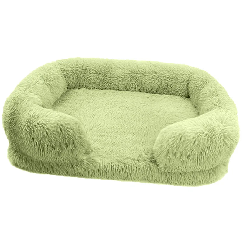 Large Dog Bed Dog Plush Pet Bed Winter Thickened Pad Dog Sleeping Bed Sofa Removable Pad Dog Small Large Dog Square Kennel