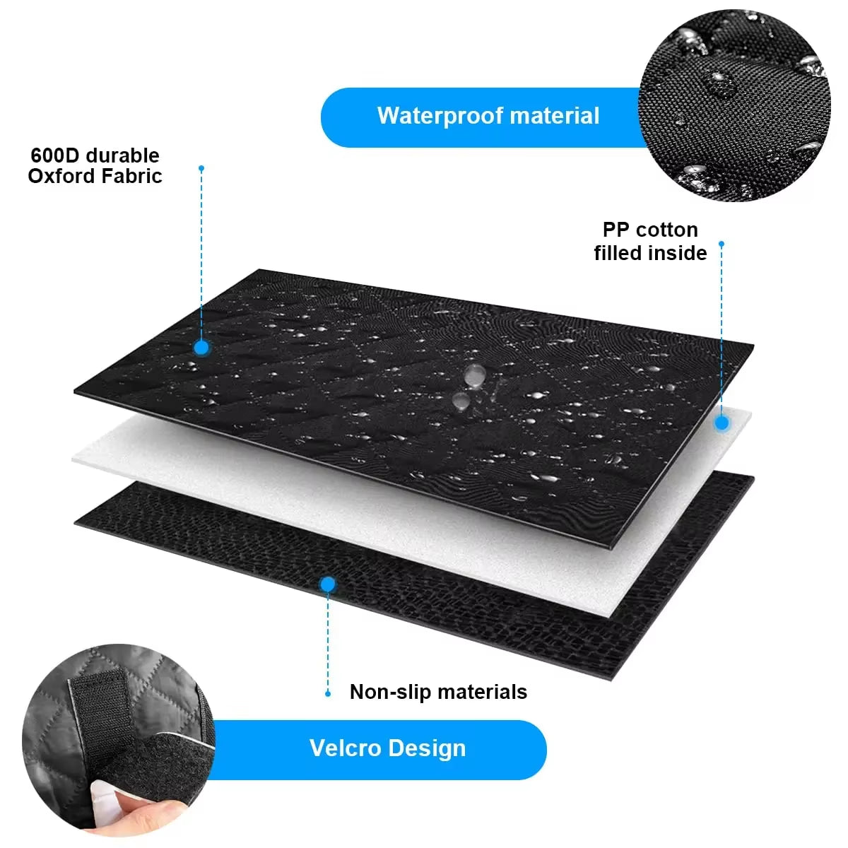 Dog Car Seat Cover Tarpaulin Waterproof Anti-Dirty Auto Trunk Seat Mat Pet Carriers Protector Hammock Cushion Fits Most Cars