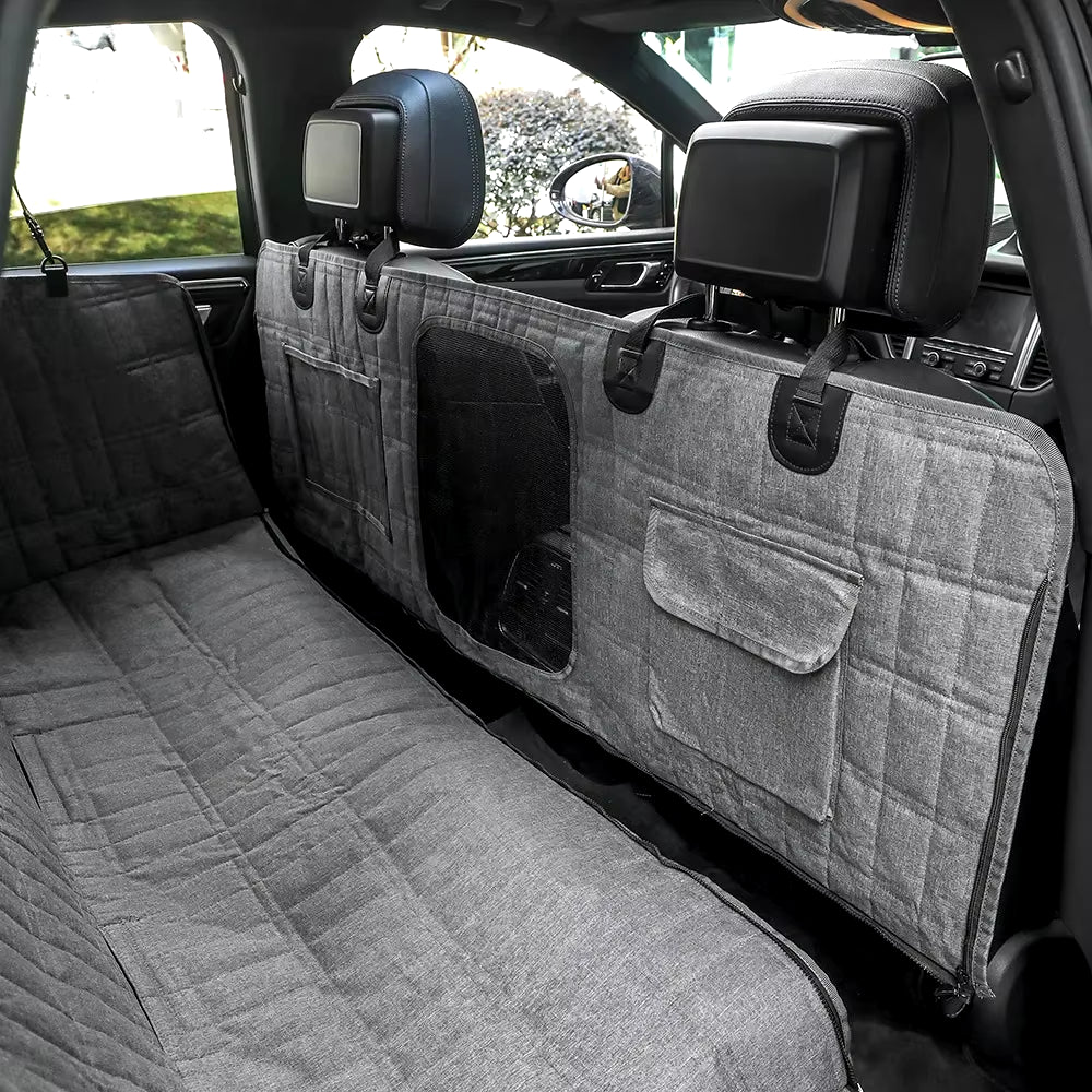 Dog Car Seat Cover Waterproof Travel Carrier Hammock against Dirt Car Rear Back Seat Protector Mat Pet Safety Anti-Slip Cushion