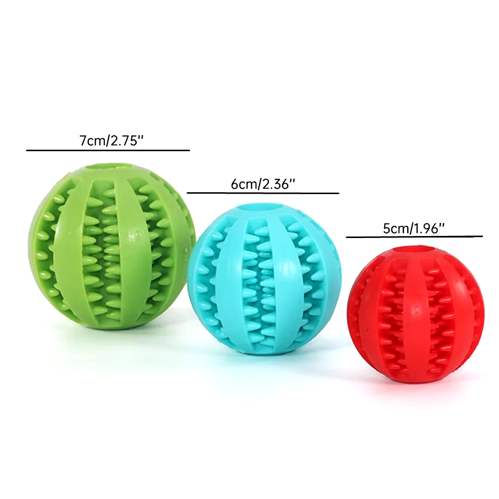 New Pet Dog Toy Interactive Rubber Balls for Small Large Dogs Puppy Cat Chewing Toys Pet Tooth Cleaning Indestructible Dog Ball