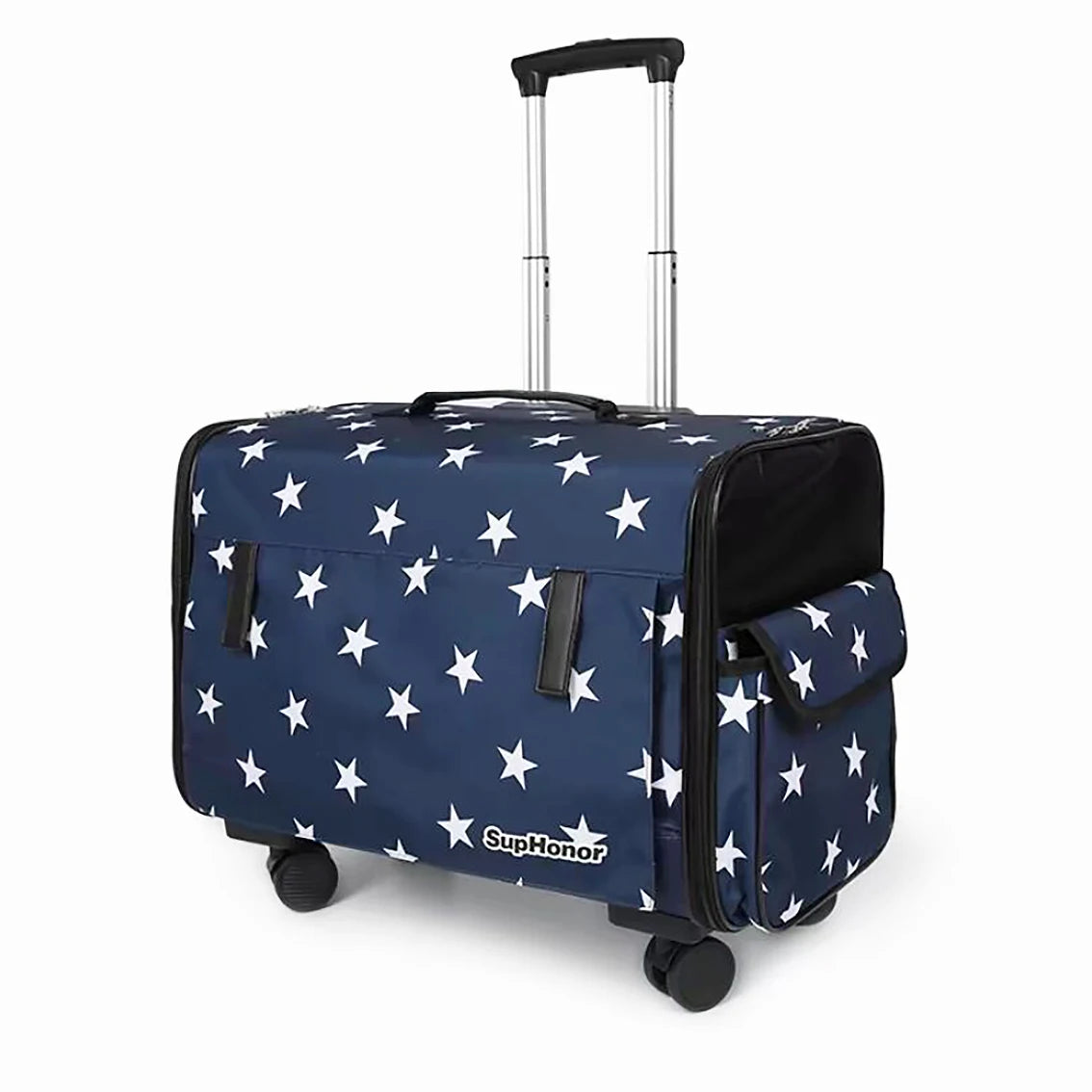 Large Pet Dog Trolley Load 15KG 4 Universal Wheels Pet Stroller Cat Dog Carrier Bag Wheeling Suitcase for Big Pet Travel Case
