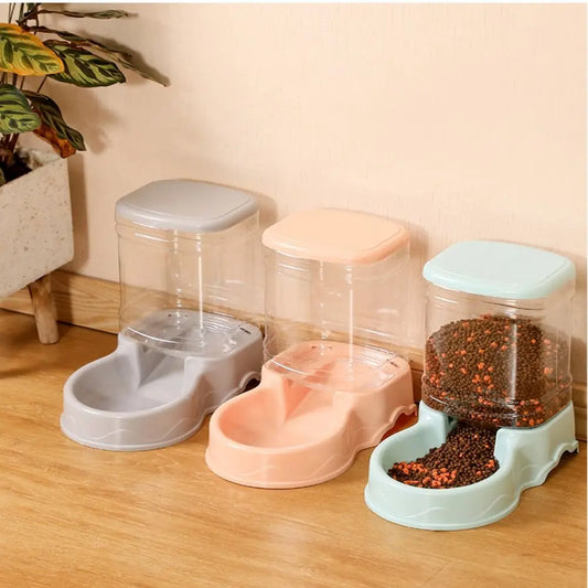 3.8L Automatic Pet Feeder Large Capacity Cat Dog Food Dispenser for Pet Water Drinking,Feeding,Corner Food Dispenser Water Bowl