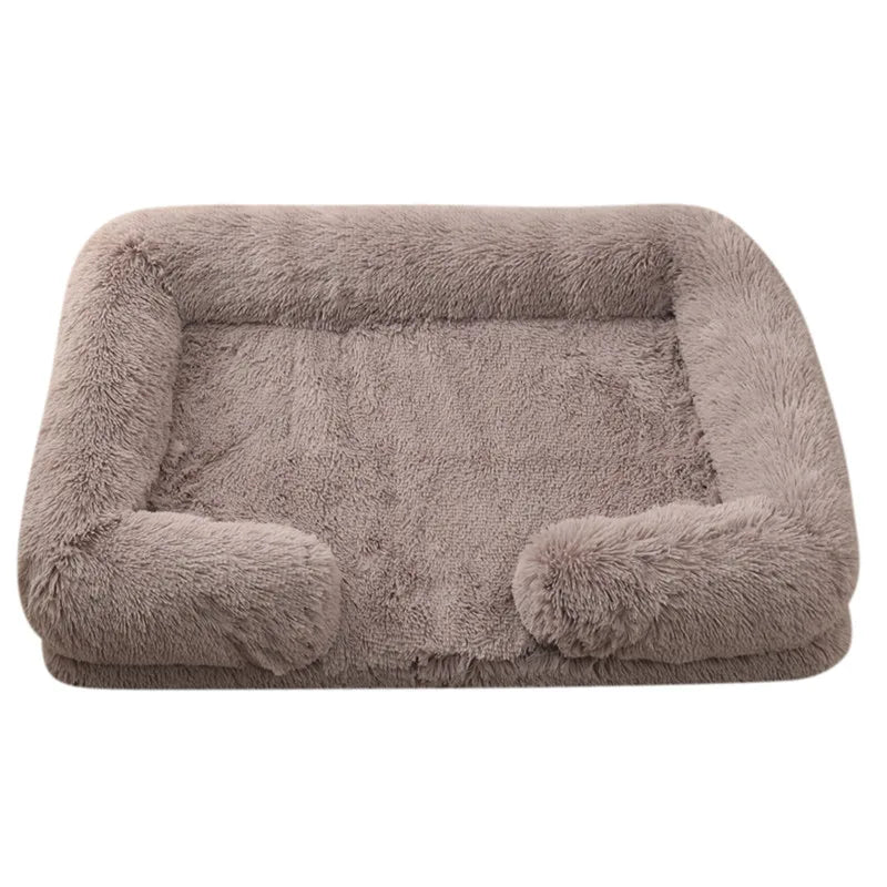 Large Dog Bed Dog Plush Pet Bed Winter Thickened Pad Dog Sleeping Bed Sofa Removable Pad Dog Small Large Dog Square Kennel