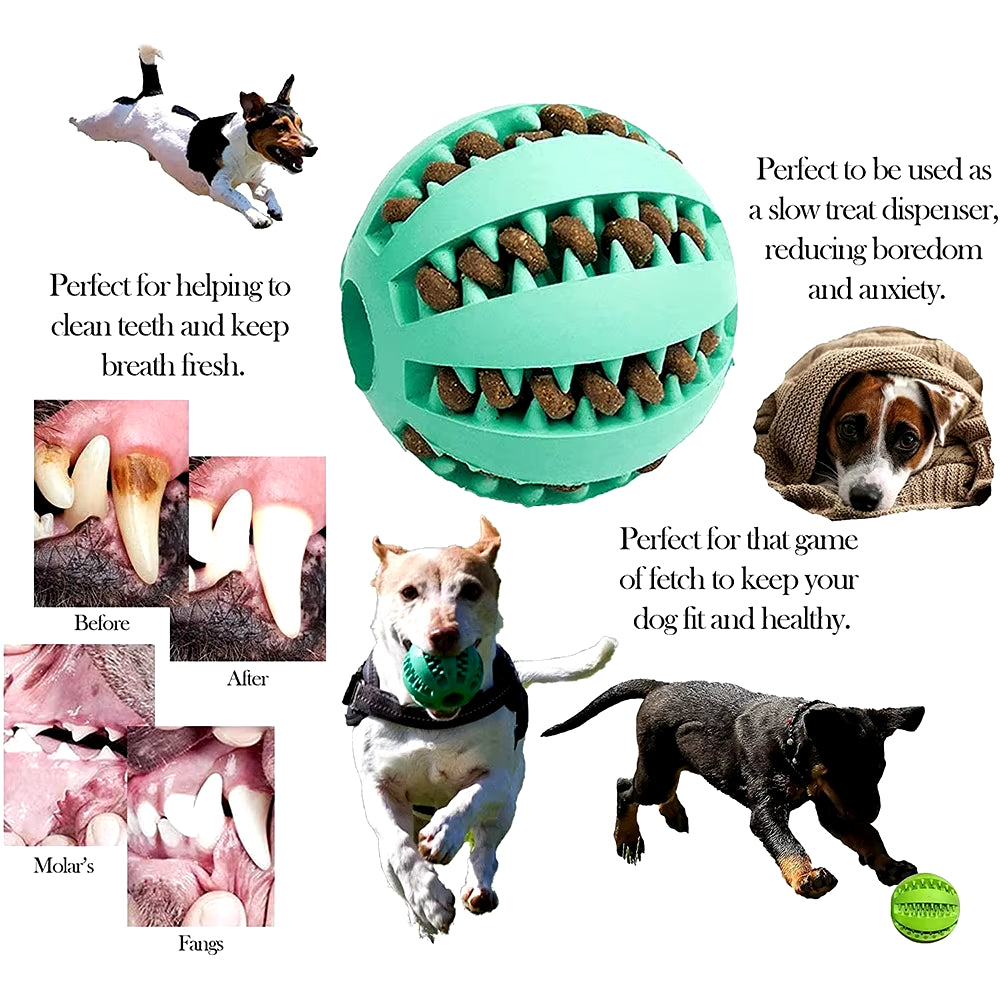 New Pet Dog Toy Interactive Rubber Balls for Small Large Dogs Puppy Cat Chewing Toys Pet Tooth Cleaning Indestructible Dog Ball